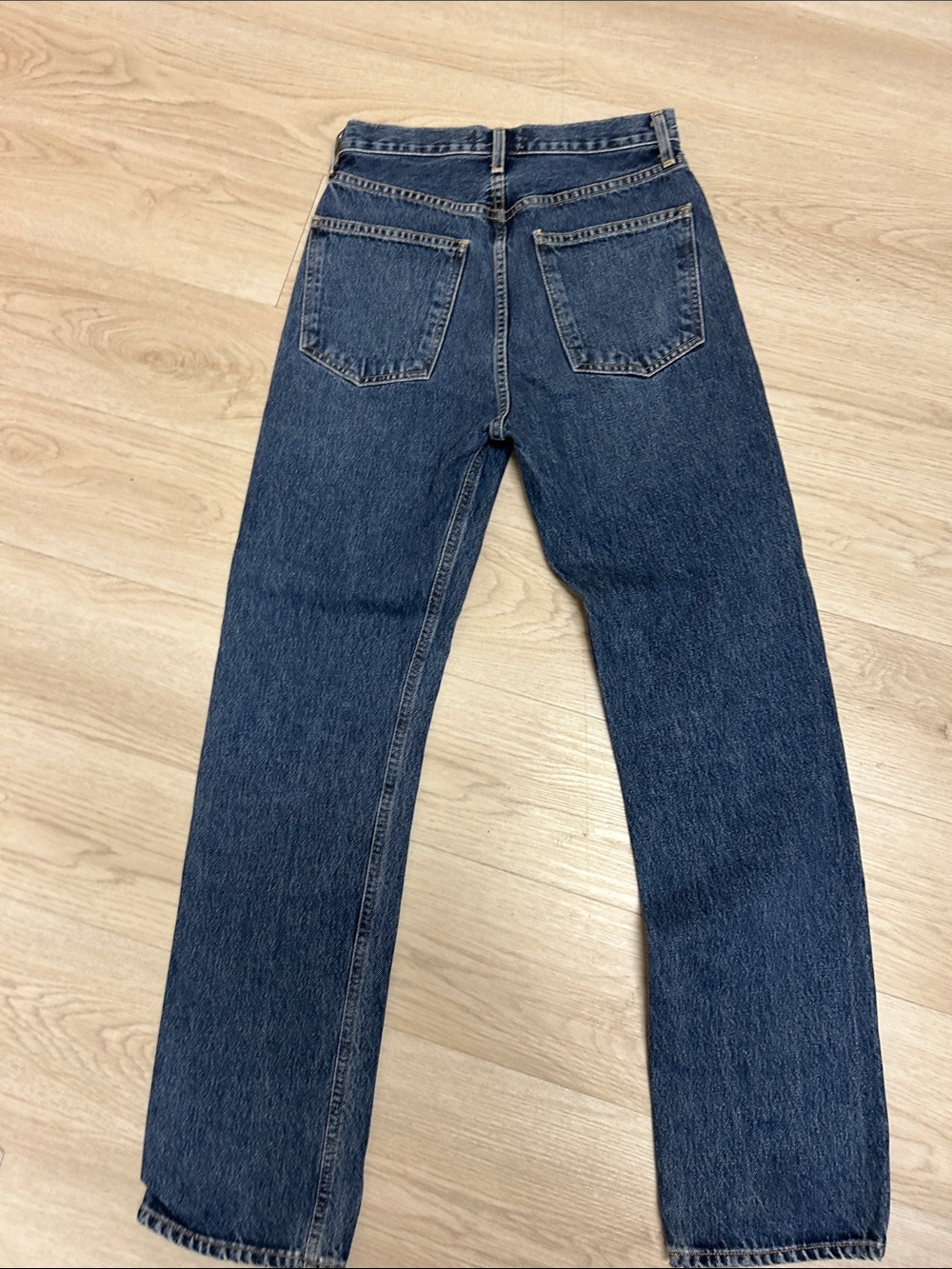Agolde Straight Leg Dark Wash Jeans - Picture 7 of 7